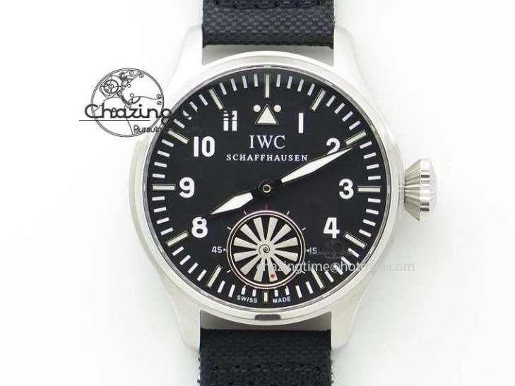 MIROTIME 0128 Youthful Pilot Spitfire 3878 Chrono BP Gray Dial SS On Black Leather Strap A 7368